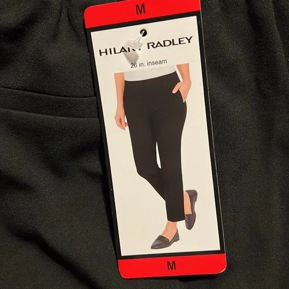 NWT Hilary Radley Crepe Pull On ankle Pants Black - Picture 5 of 8